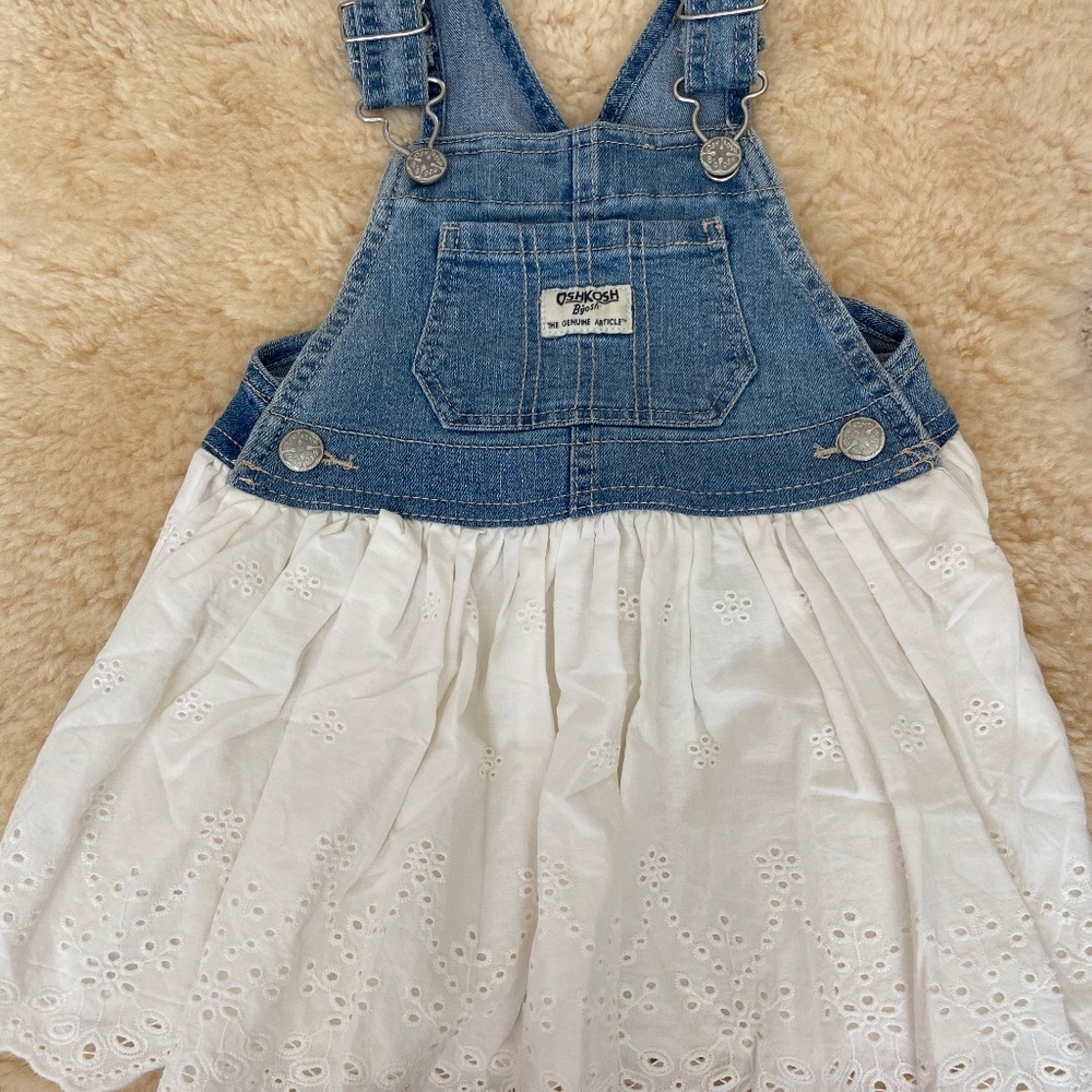 Pay kosh eyelet denim overall dress 🌈